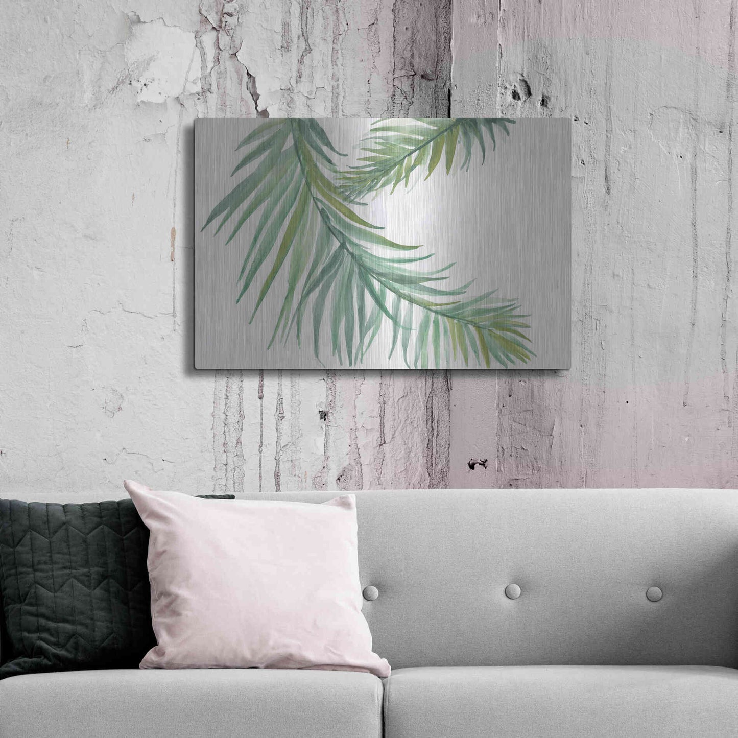 Luxe Metal Art 'Ferns IV' by Chris Paschke, Metal Wall Art,36x24