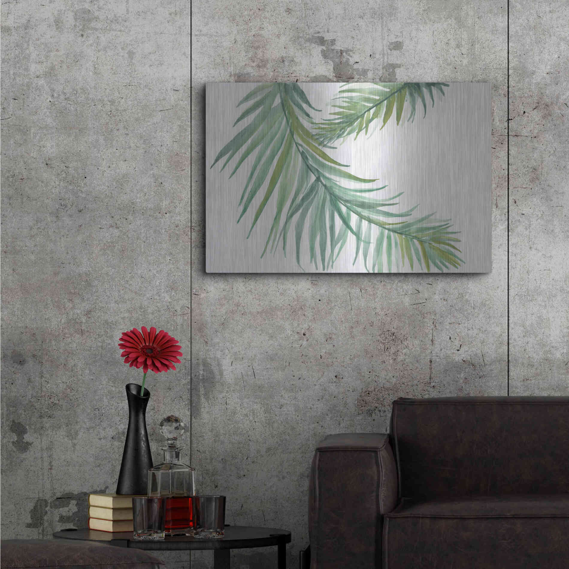 Luxe Metal Art 'Ferns IV' by Chris Paschke, Metal Wall Art,36x24