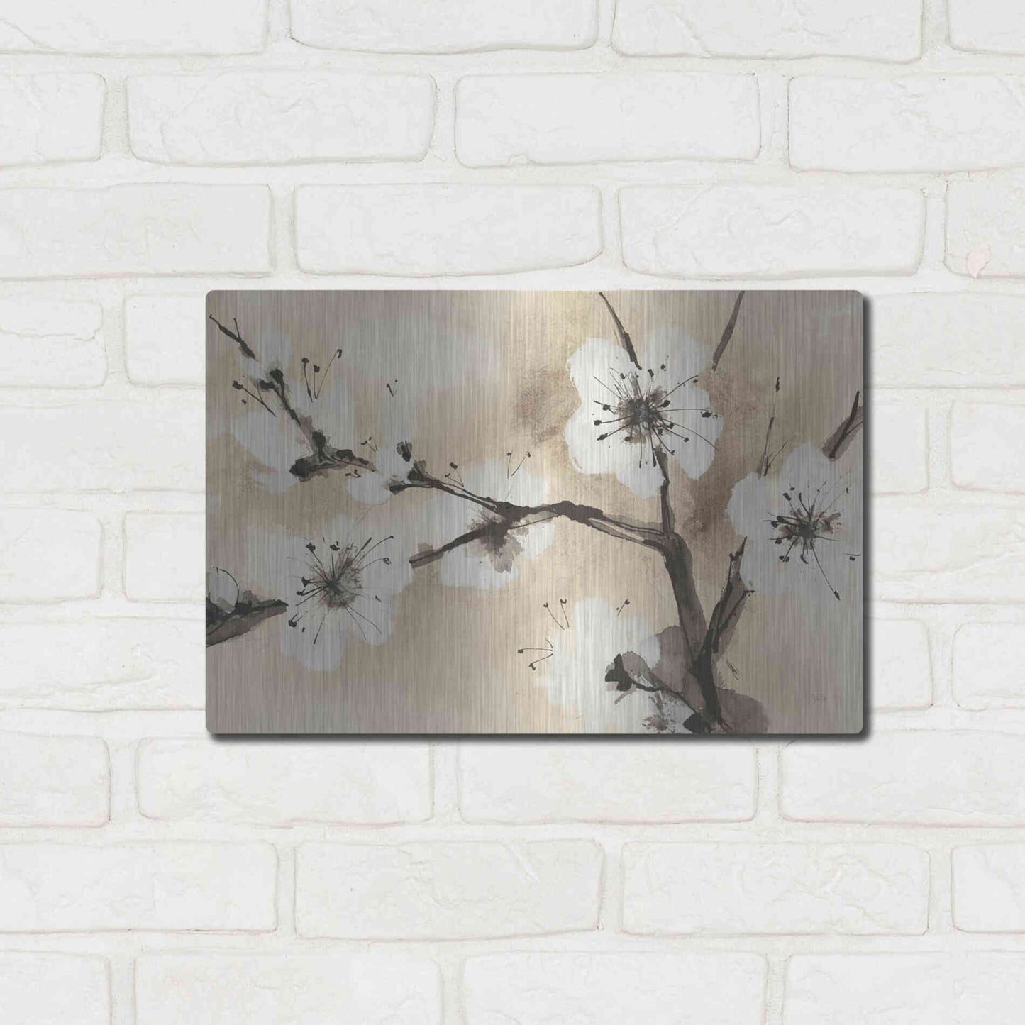 Luxe Metal Art 'Spring Blossoms I' by Chris Paschke, Metal Wall Art,16x12