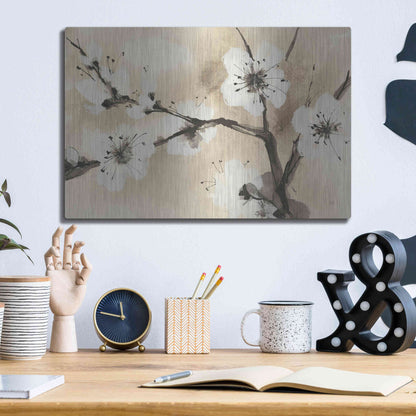 Luxe Metal Art 'Spring Blossoms I' by Chris Paschke, Metal Wall Art,16x12