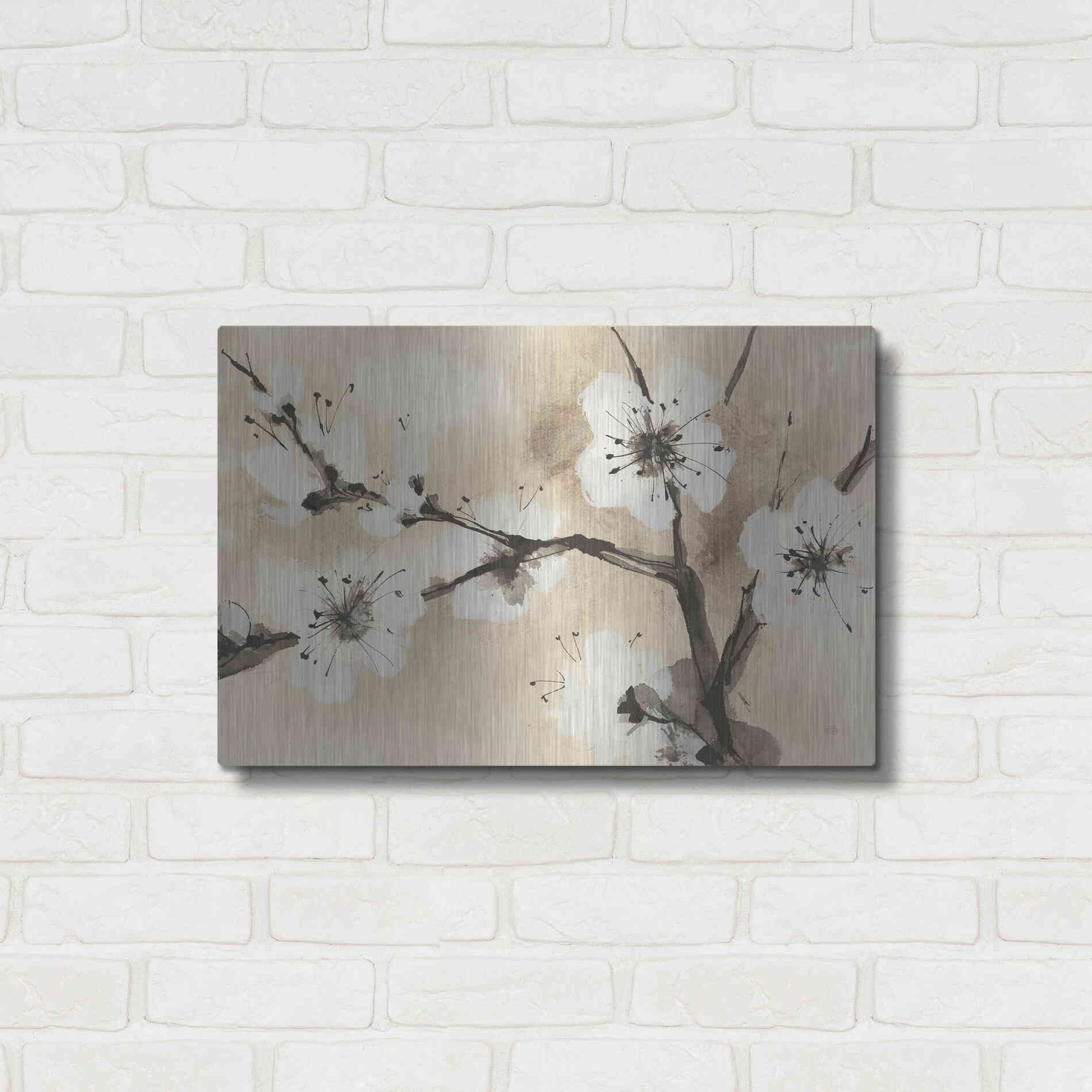 Luxe Metal Art 'Spring Blossoms I' by Chris Paschke, Metal Wall Art,24x16
