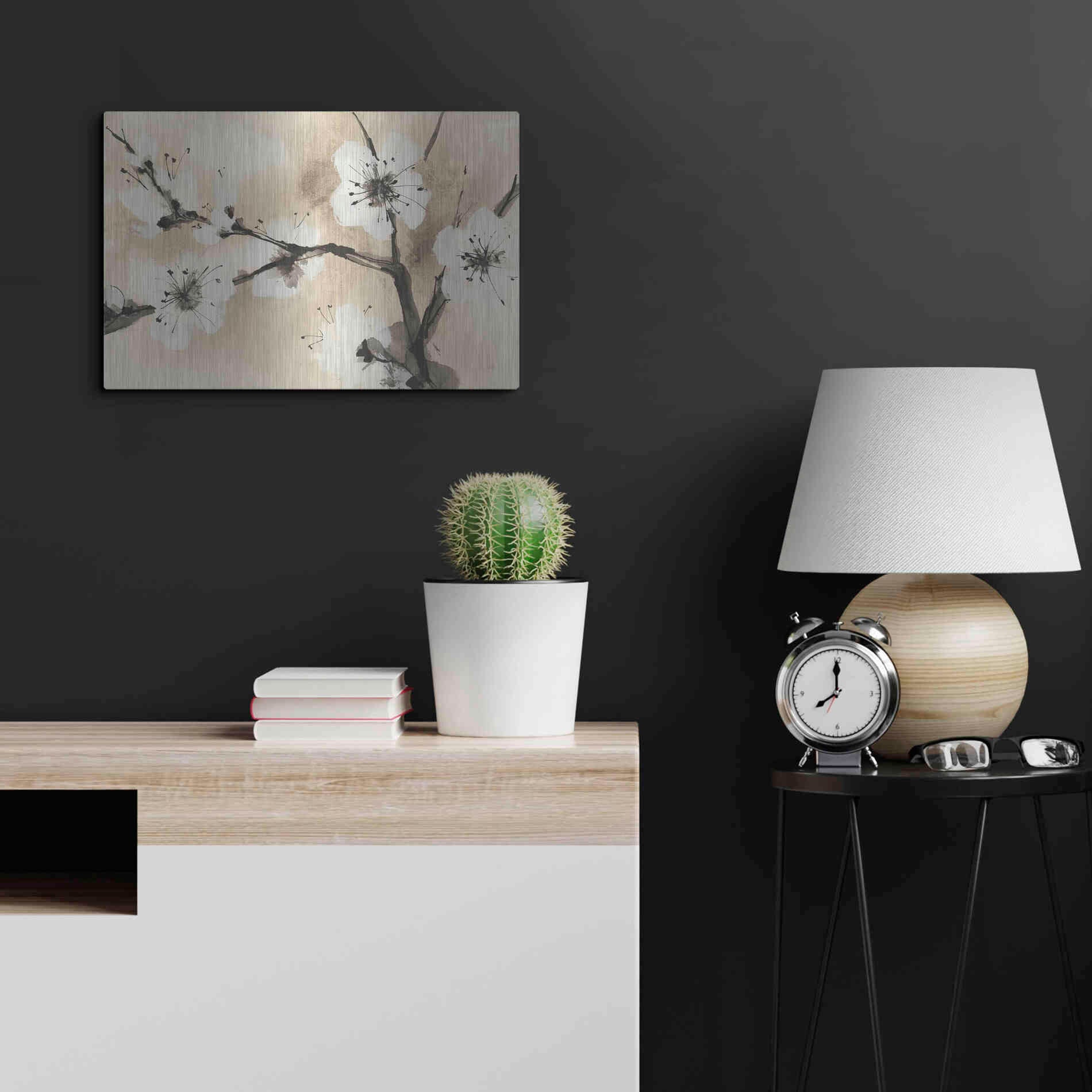 Luxe Metal Art 'Spring Blossoms I' by Chris Paschke, Metal Wall Art,24x16