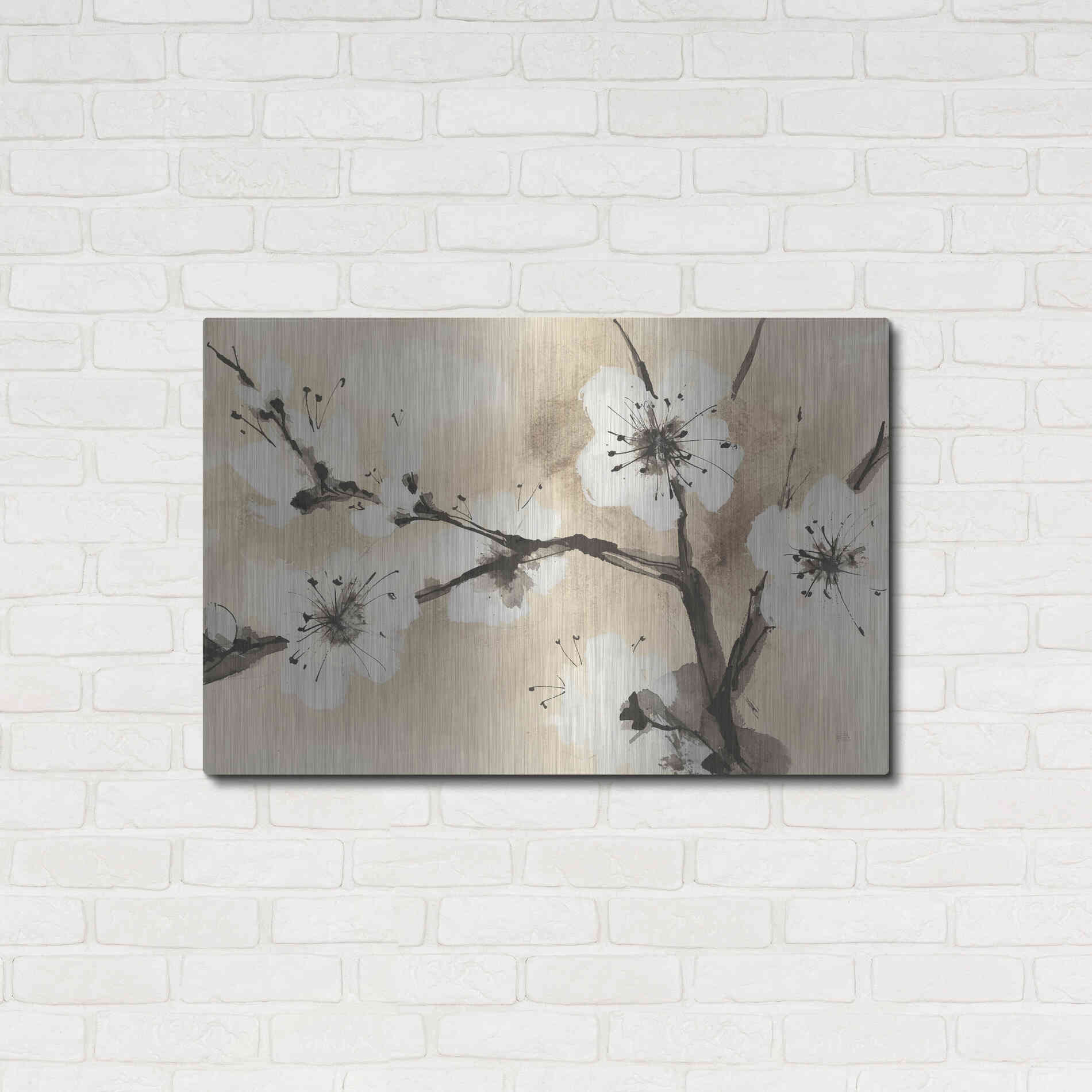 Luxe Metal Art 'Spring Blossoms I' by Chris Paschke, Metal Wall Art,36x24