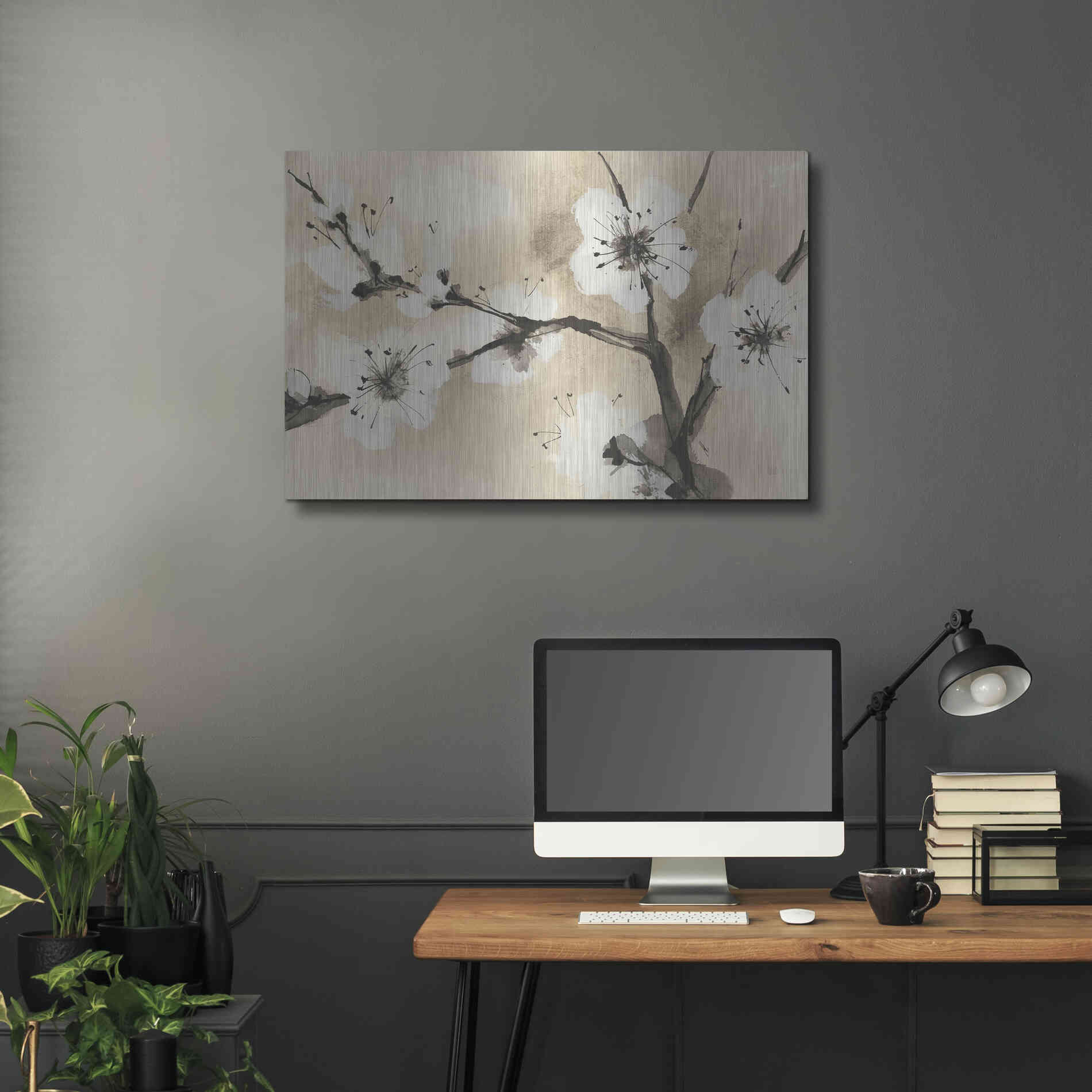 Luxe Metal Art 'Spring Blossoms I' by Chris Paschke, Metal Wall Art,36x24