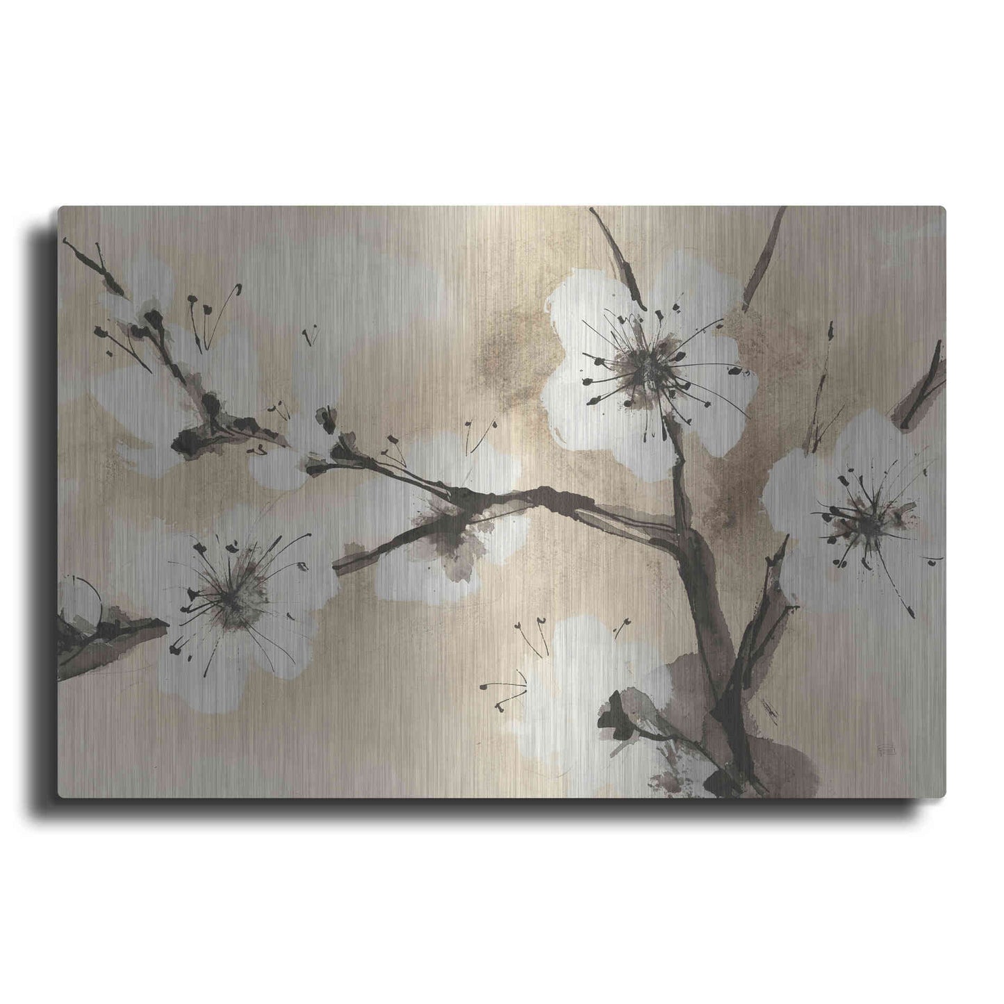 Luxe Metal Art 'Spring Blossoms I' by Chris Paschke, Metal Wall Art