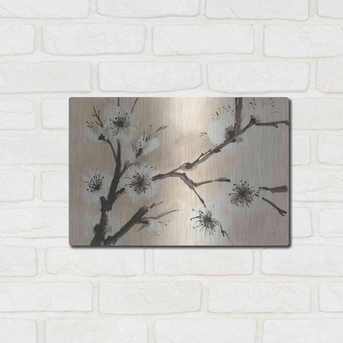 Luxe Metal Art 'Spring Blossoms II' by Chris Paschke, Metal Wall Art,16x12
