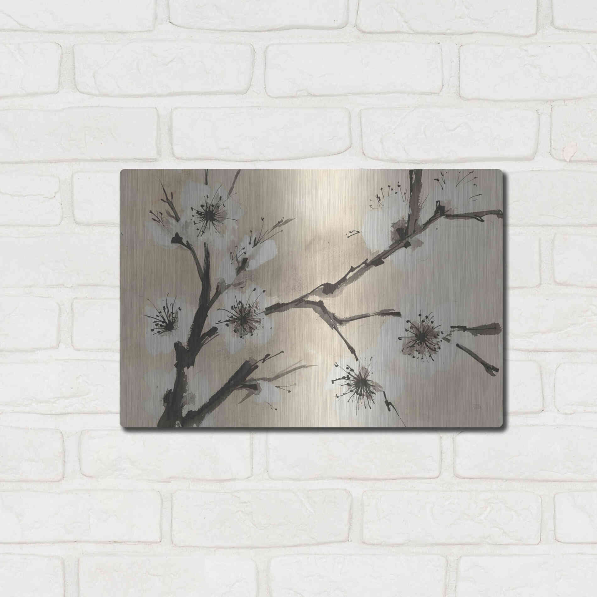 Luxe Metal Art 'Spring Blossoms II' by Chris Paschke, Metal Wall Art,16x12