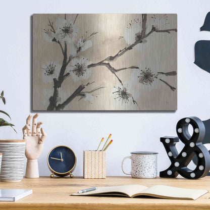 Luxe Metal Art 'Spring Blossoms II' by Chris Paschke, Metal Wall Art,16x12