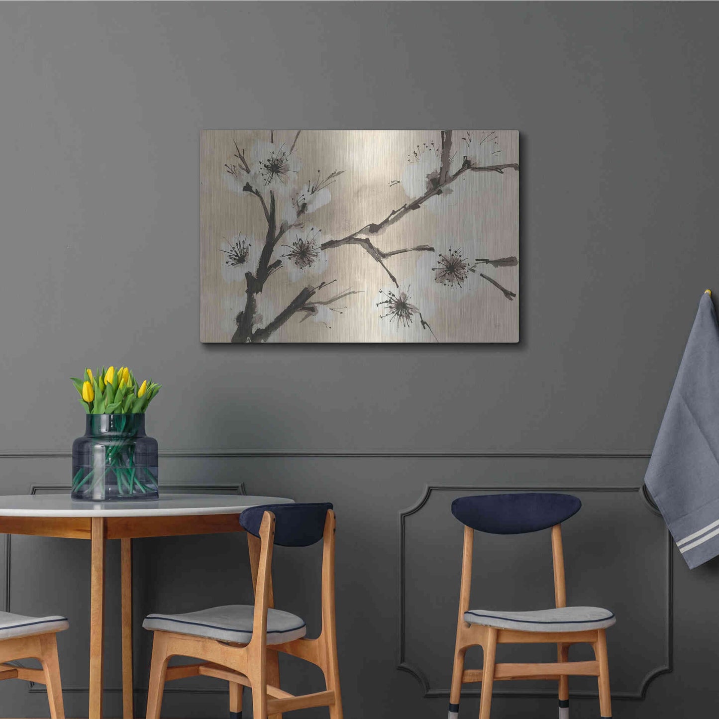 Luxe Metal Art 'Spring Blossoms II' by Chris Paschke, Metal Wall Art,36x24