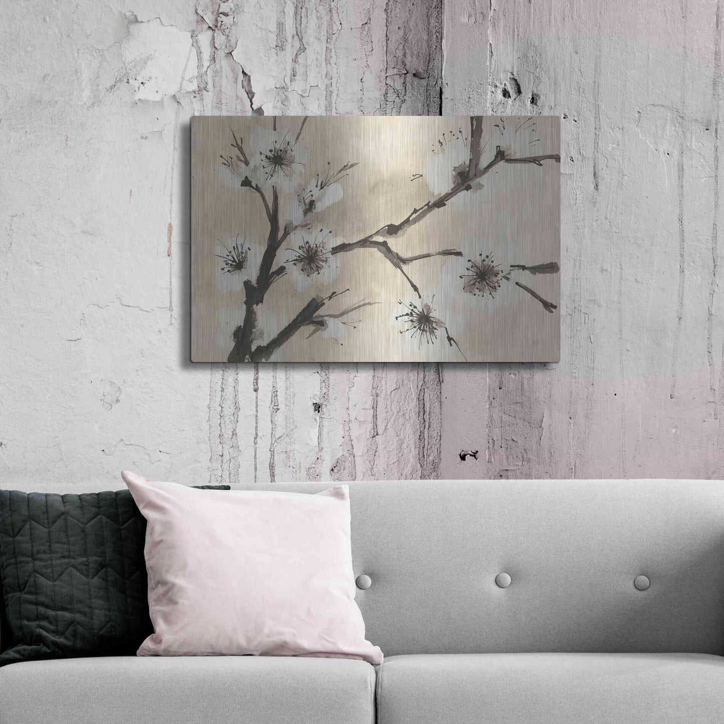 Luxe Metal Art 'Spring Blossoms II' by Chris Paschke, Metal Wall Art,36x24