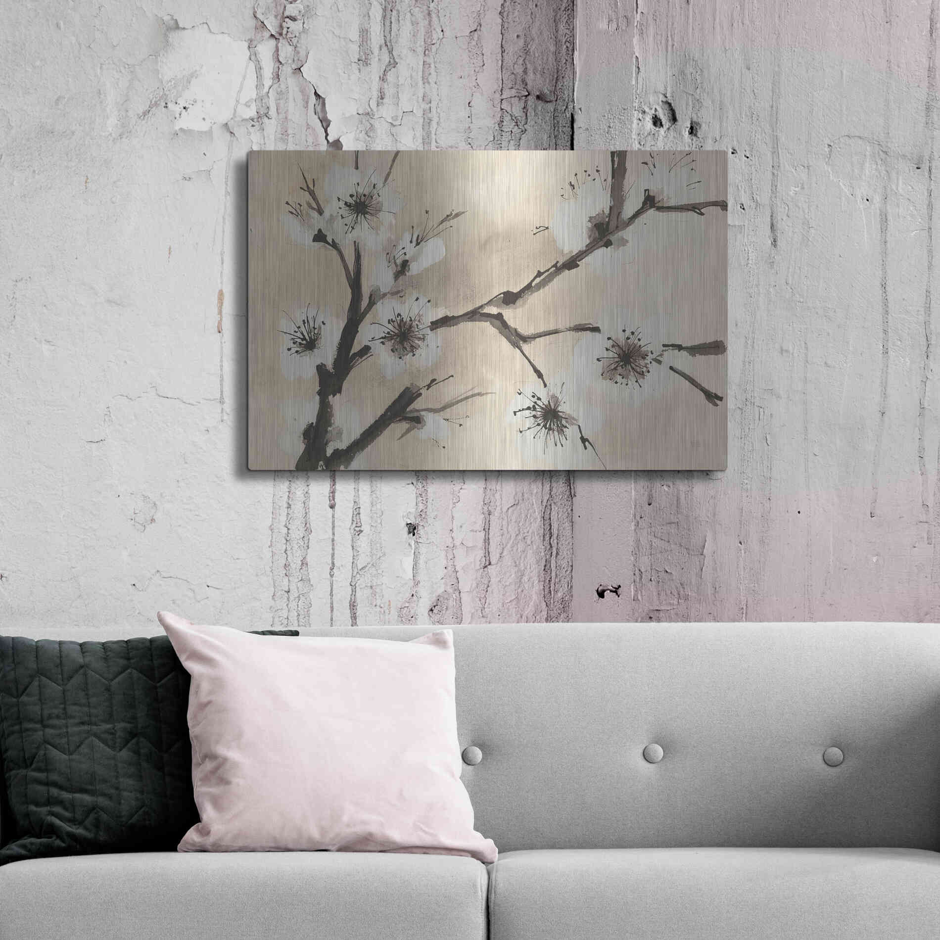 Luxe Metal Art 'Spring Blossoms II' by Chris Paschke, Metal Wall Art,36x24