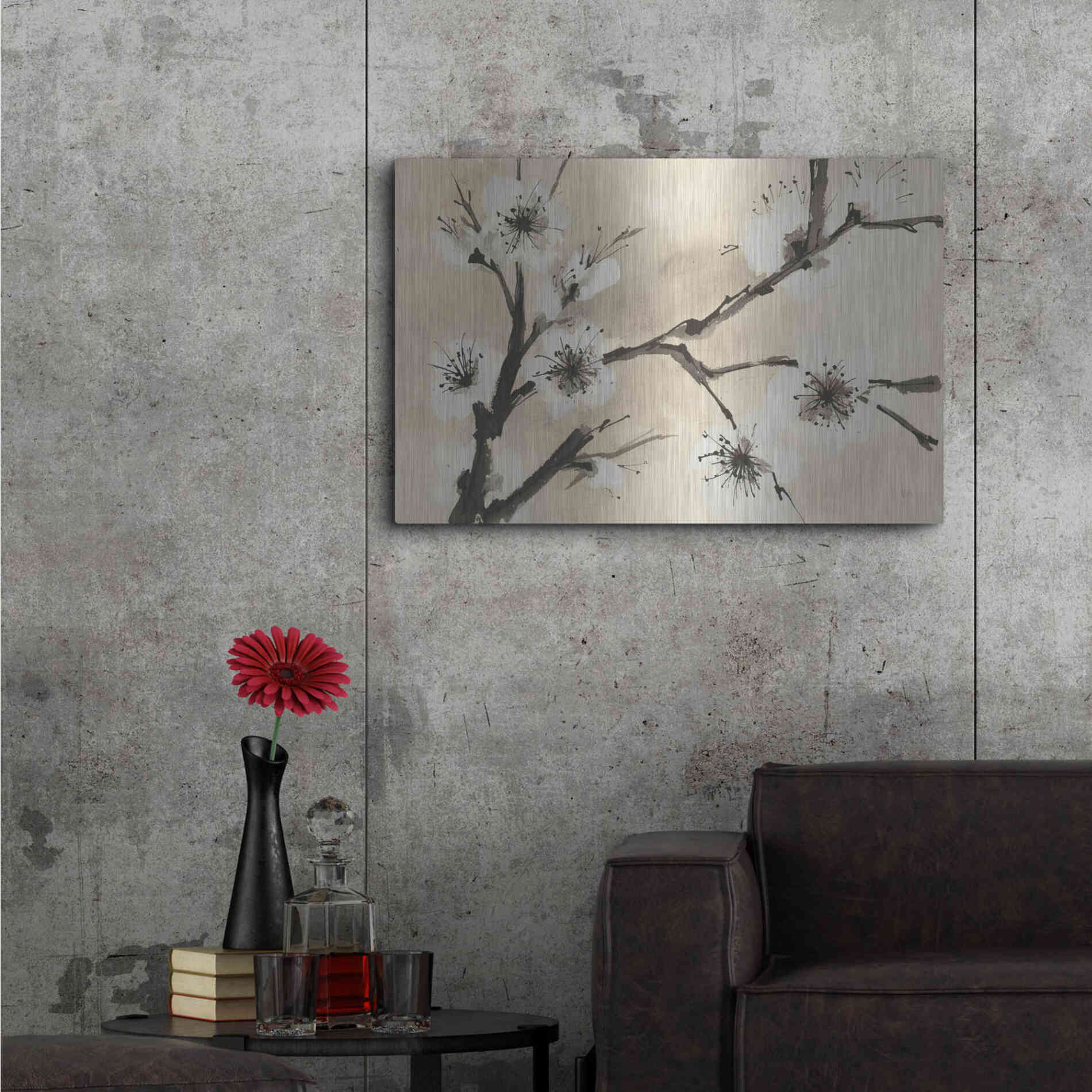 Luxe Metal Art 'Spring Blossoms II' by Chris Paschke, Metal Wall Art,36x24