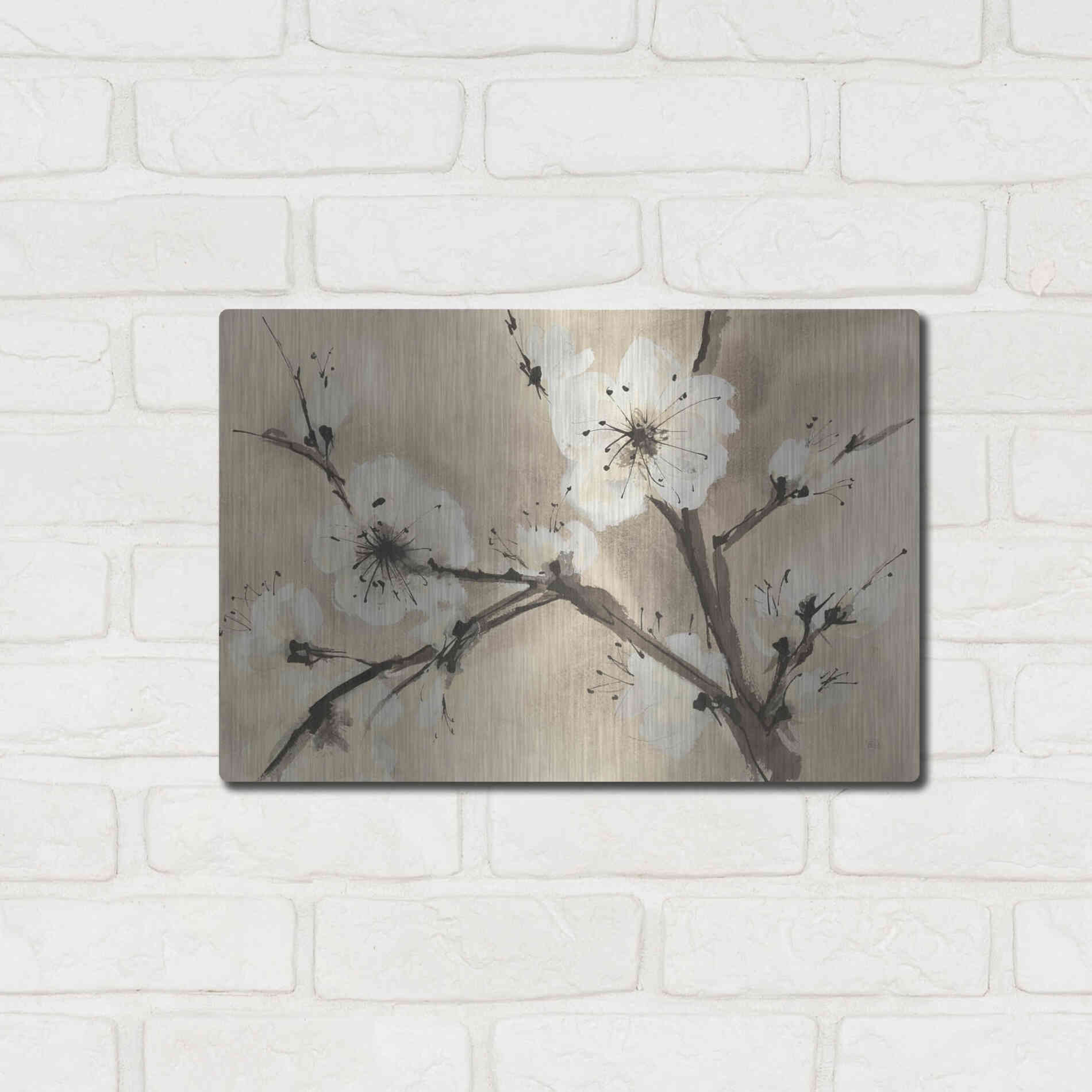 Luxe Metal Art 'Spring Blossoms III' by Chris Paschke, Metal Wall Art,16x12