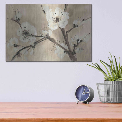 Luxe Metal Art 'Spring Blossoms III' by Chris Paschke, Metal Wall Art,16x12