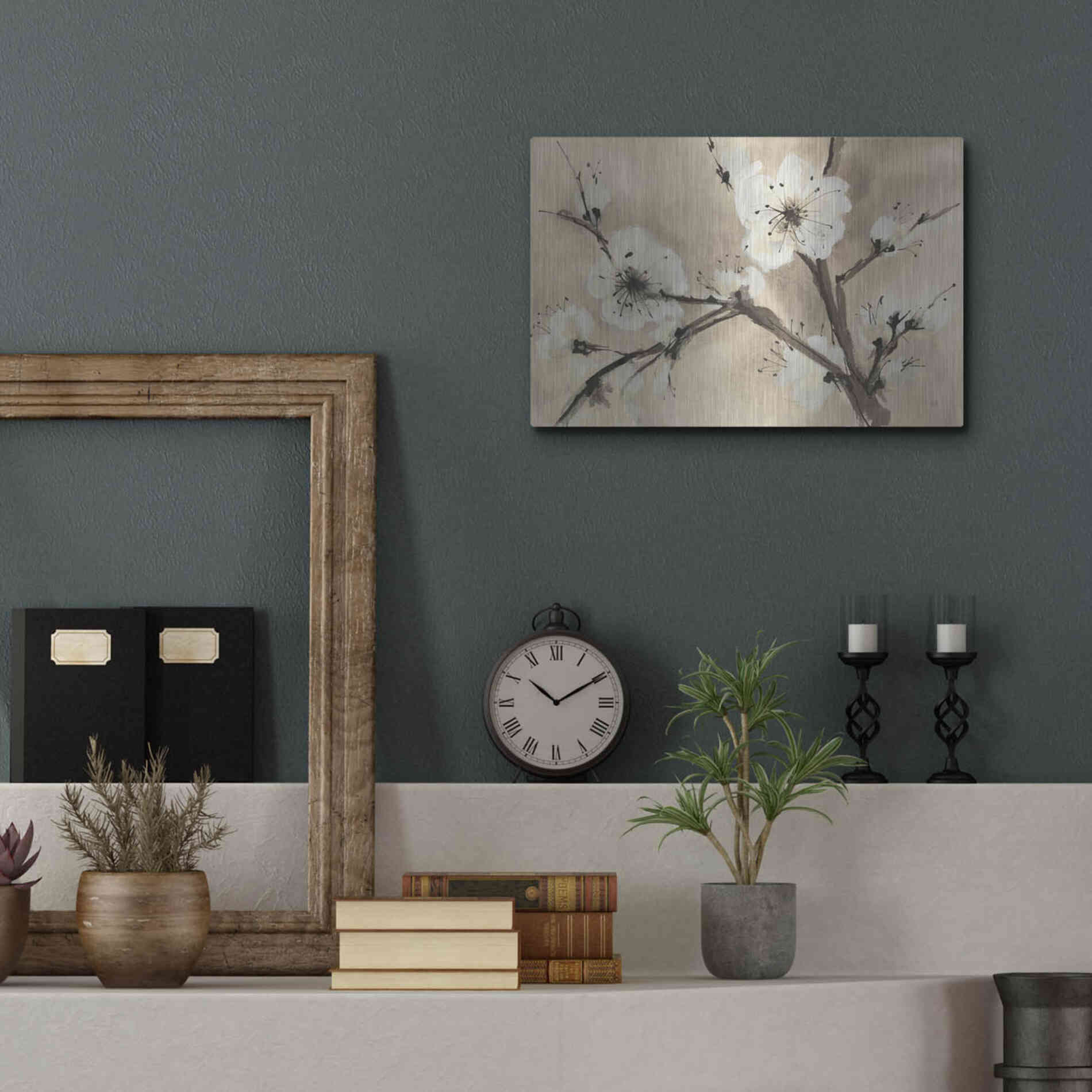 Luxe Metal Art 'Spring Blossoms III' by Chris Paschke, Metal Wall Art,16x12
