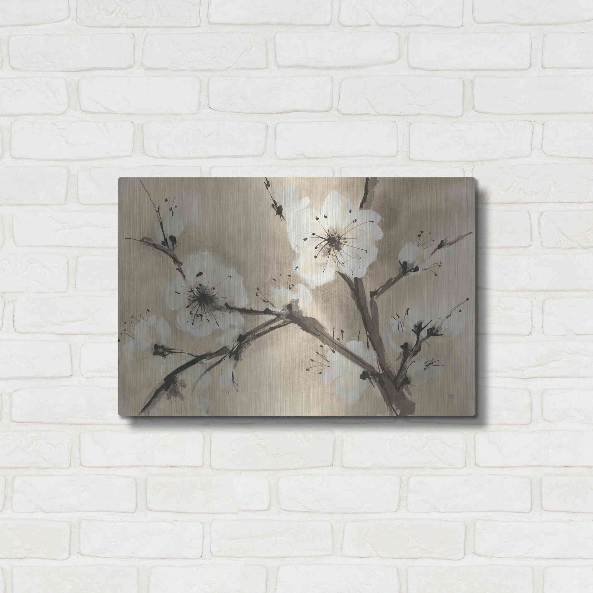 Luxe Metal Art 'Spring Blossoms III' by Chris Paschke, Metal Wall Art,24x16