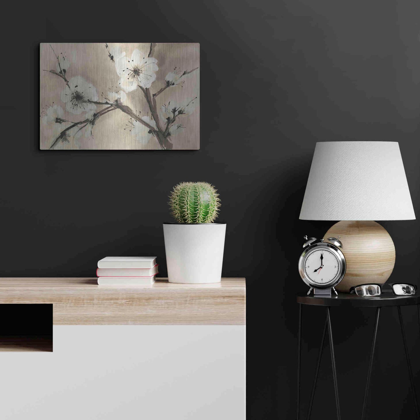 Luxe Metal Art 'Spring Blossoms III' by Chris Paschke, Metal Wall Art,24x16