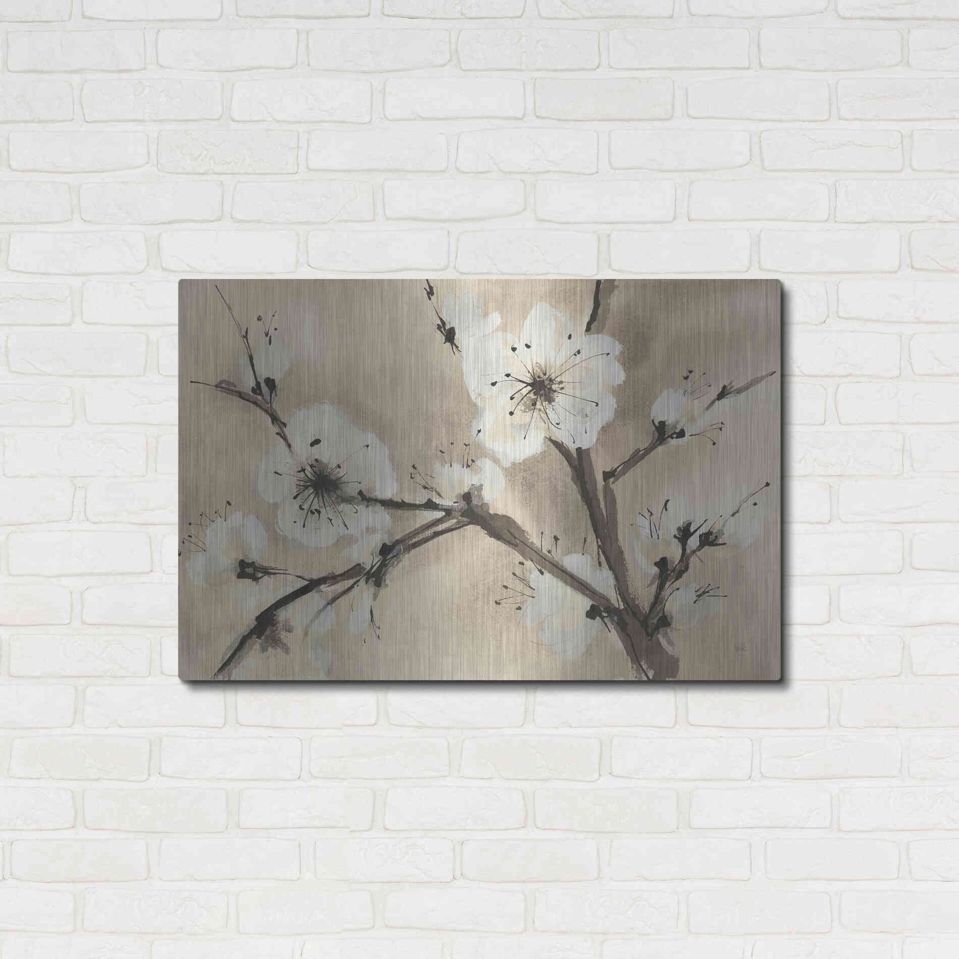 Luxe Metal Art 'Spring Blossoms III' by Chris Paschke, Metal Wall Art,36x24