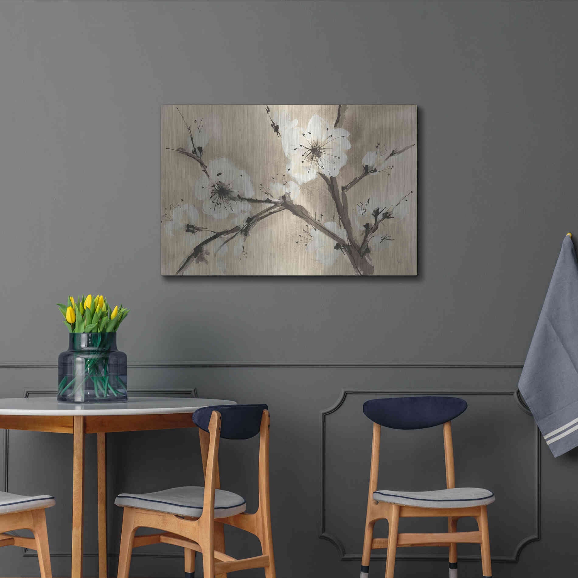 Luxe Metal Art 'Spring Blossoms III' by Chris Paschke, Metal Wall Art,36x24