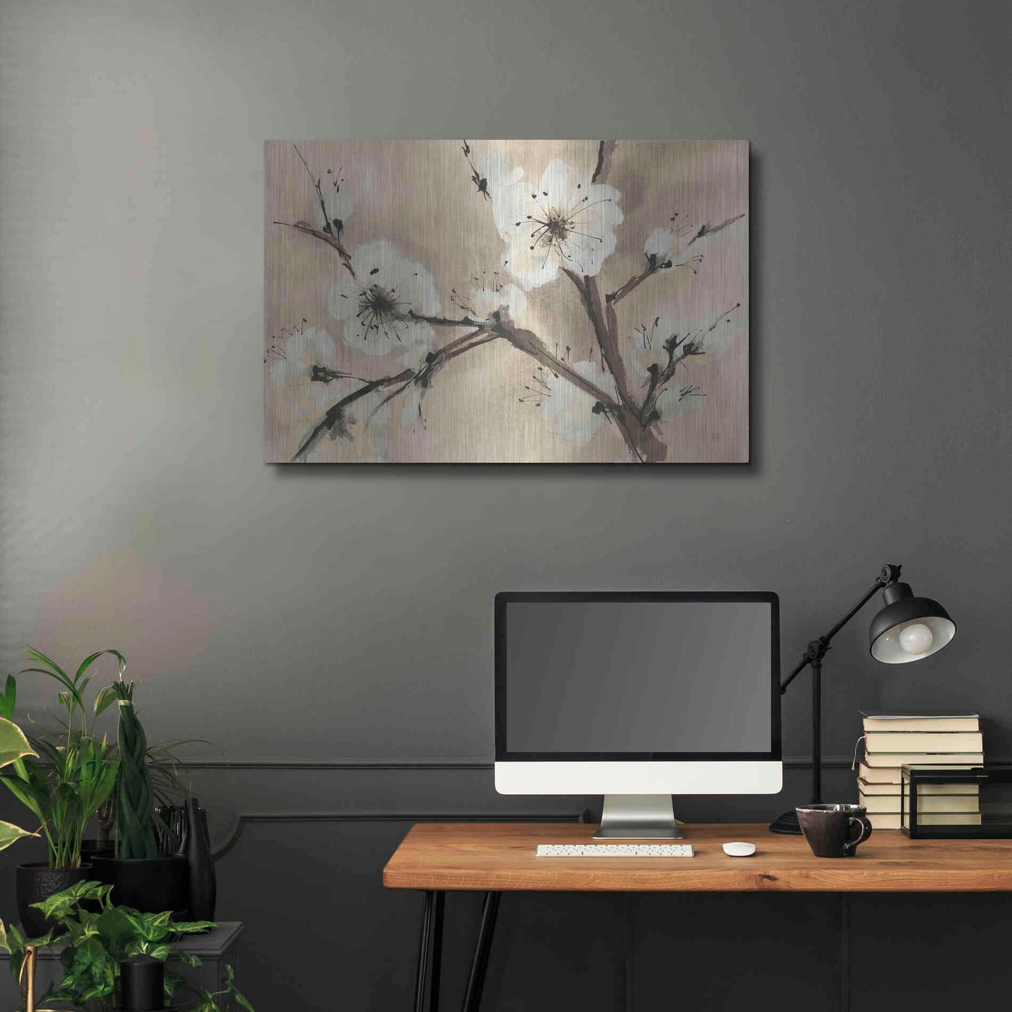 Luxe Metal Art 'Spring Blossoms III' by Chris Paschke, Metal Wall Art,36x24