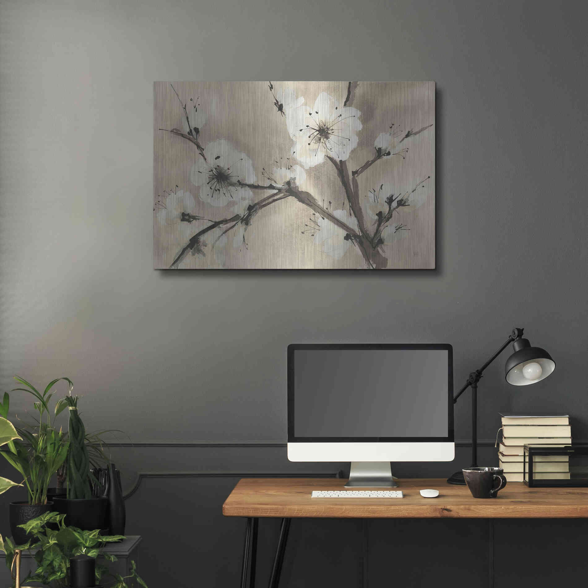 Luxe Metal Art 'Spring Blossoms III' by Chris Paschke, Metal Wall Art,36x24