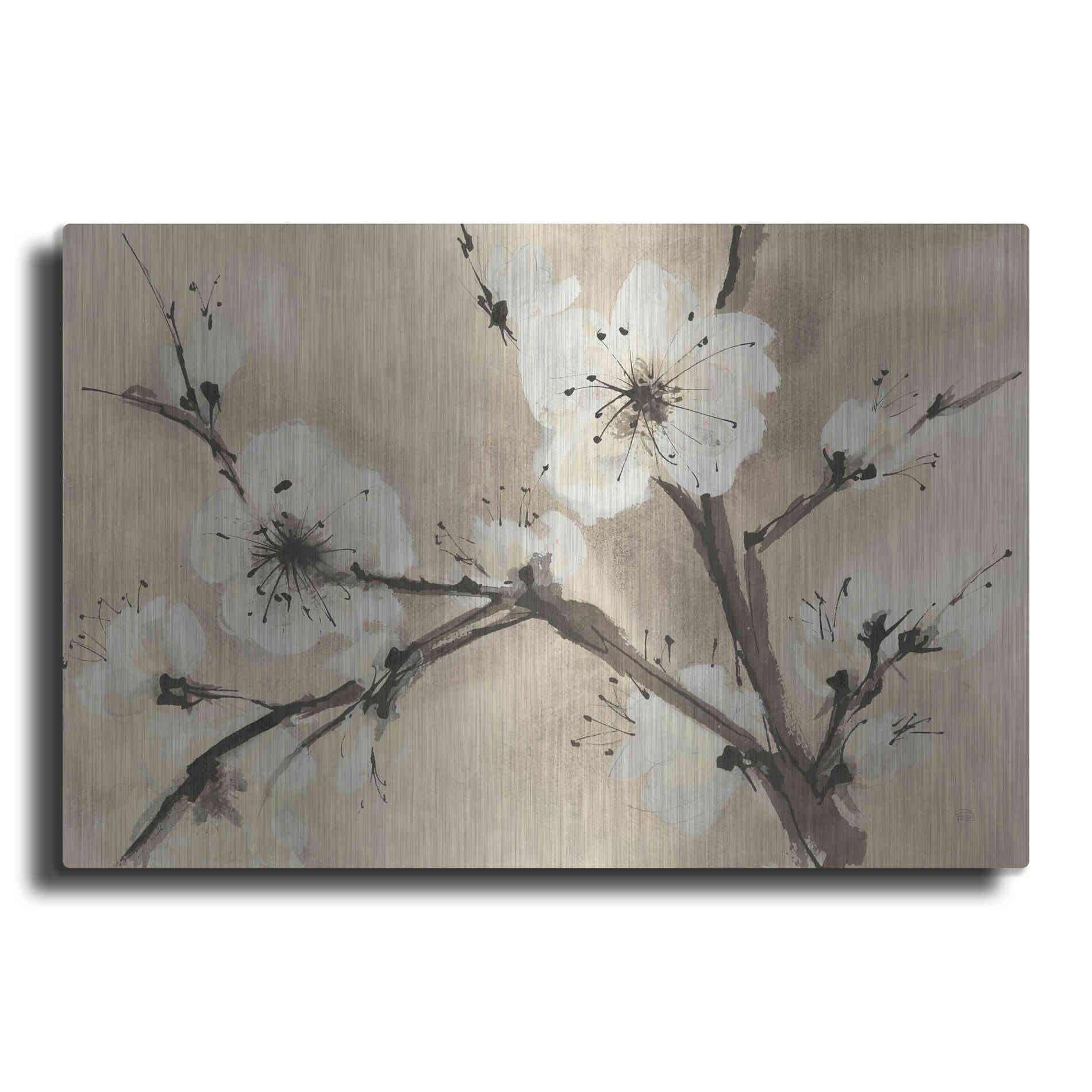 Luxe Metal Art 'Spring Blossoms III' by Chris Paschke, Metal Wall Art