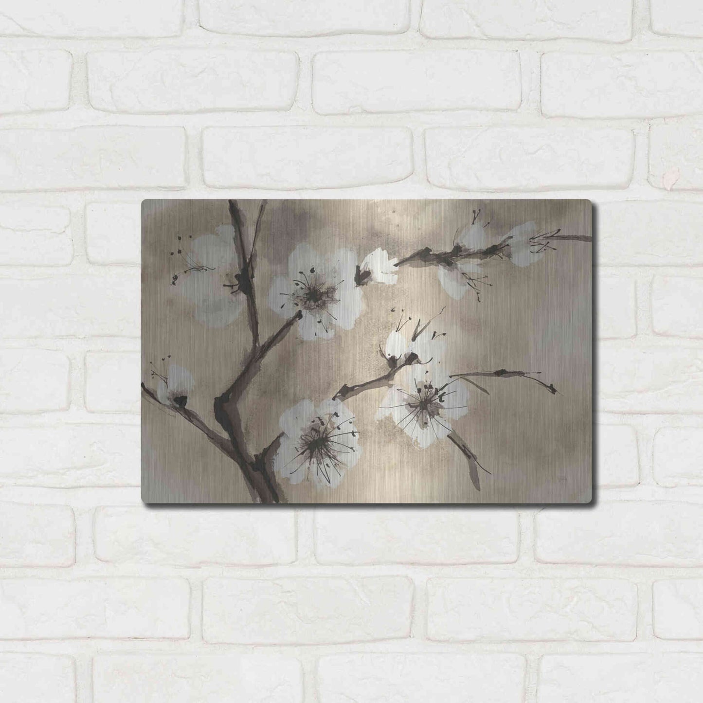 Luxe Metal Art 'Spring Blossoms IV' by Chris Paschke, Metal Wall Art,16x12