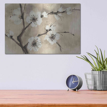 Luxe Metal Art 'Spring Blossoms IV' by Chris Paschke, Metal Wall Art,16x12