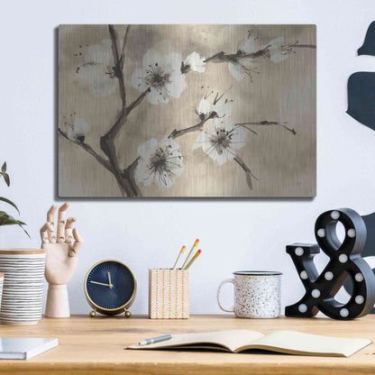 Luxe Metal Art 'Spring Blossoms IV' by Chris Paschke, Metal Wall Art,16x12