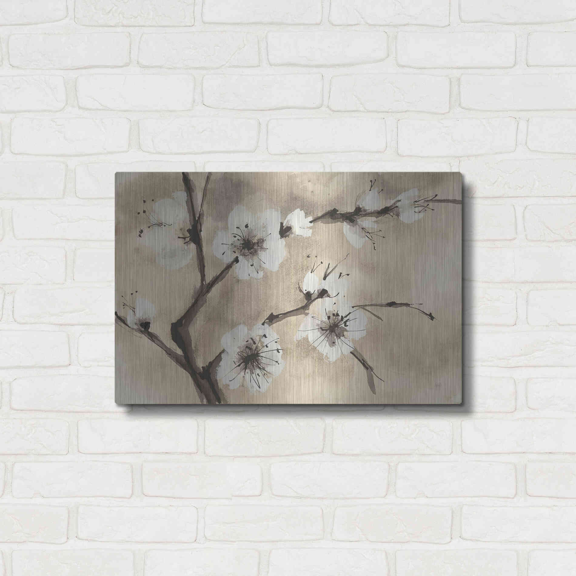 Luxe Metal Art 'Spring Blossoms IV' by Chris Paschke, Metal Wall Art,24x16