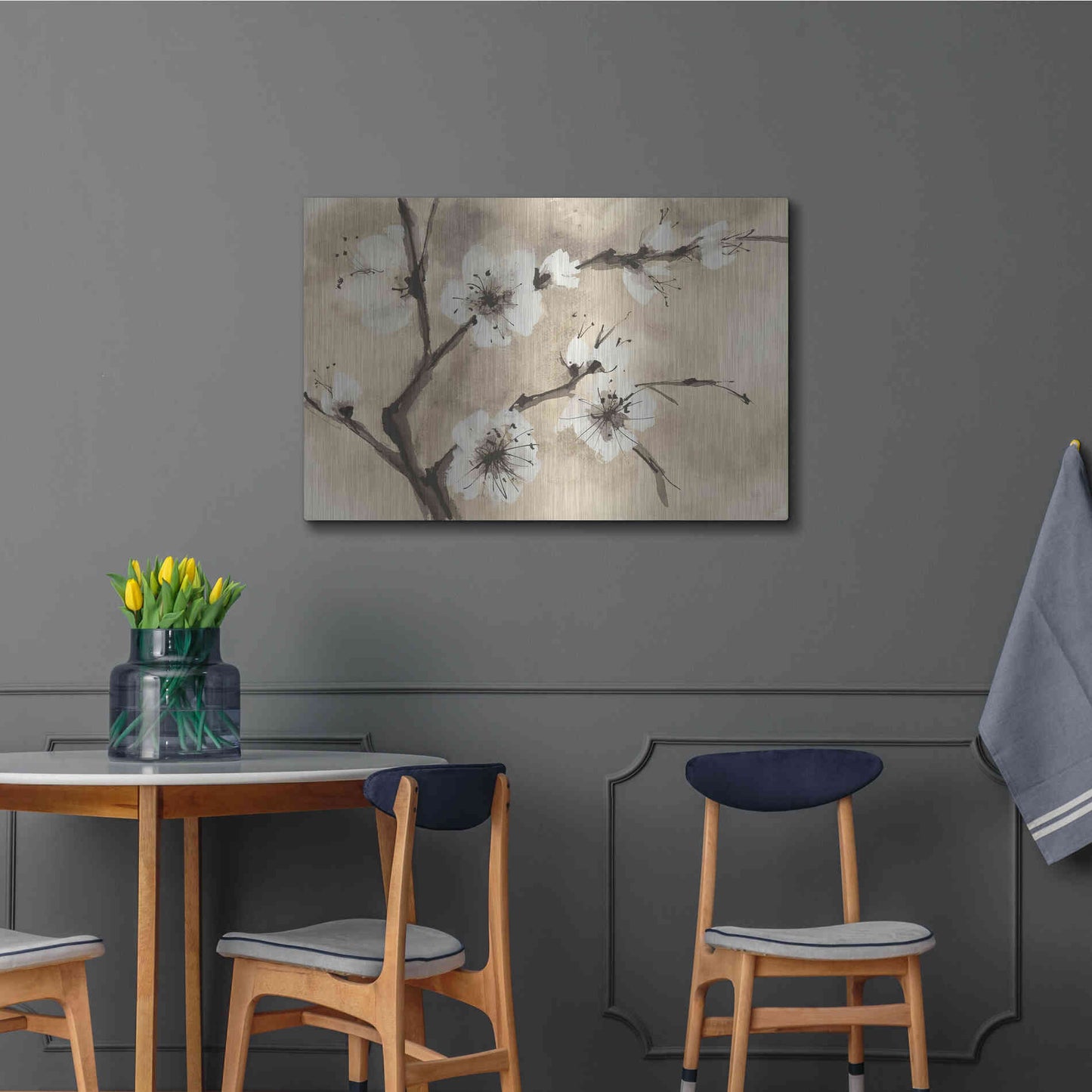 Luxe Metal Art 'Spring Blossoms IV' by Chris Paschke, Metal Wall Art,36x24
