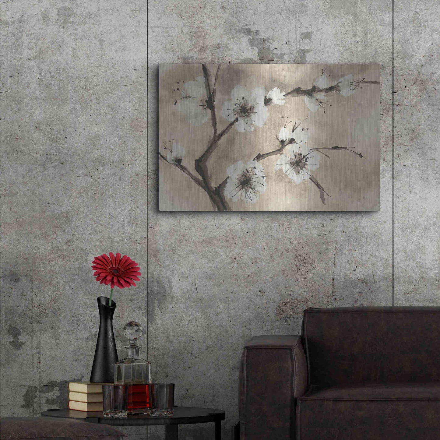 Luxe Metal Art 'Spring Blossoms IV' by Chris Paschke, Metal Wall Art,36x24