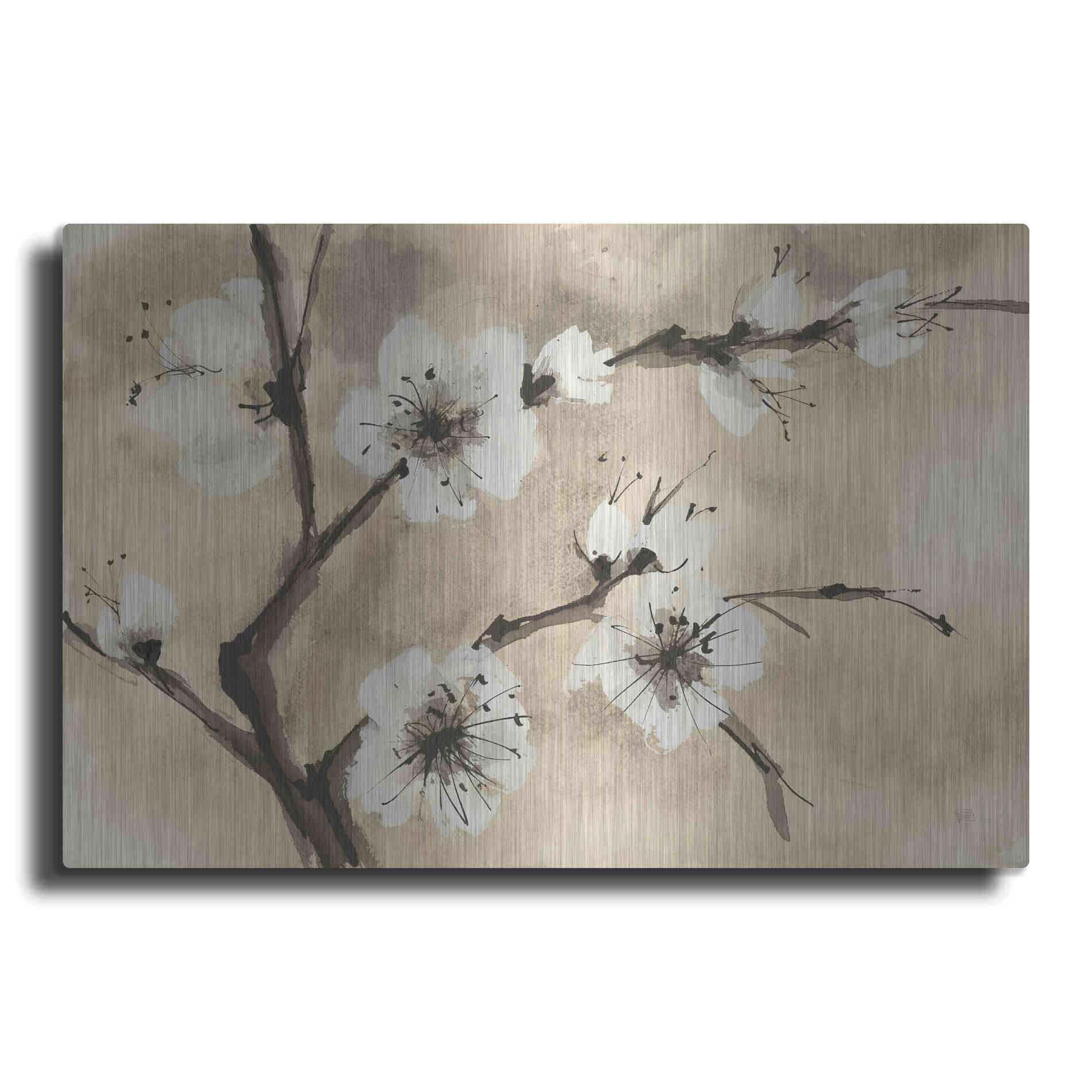 Luxe Metal Art 'Spring Blossoms IV' by Chris Paschke, Metal Wall Art