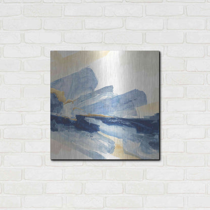 Luxe Metal Art 'Gilded Indigo II' by Chris Paschke, Metal Wall Art,24x24