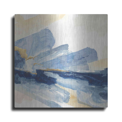 Luxe Metal Art 'Gilded Indigo II' by Chris Paschke, Metal Wall Art