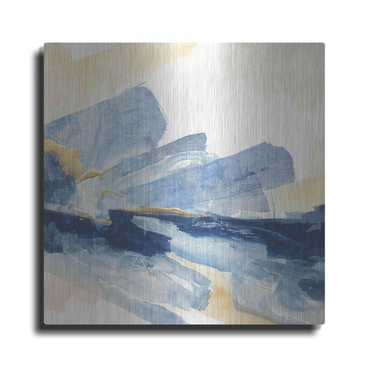 Luxe Metal Art 'Gilded Indigo II' by Chris Paschke, Metal Wall Art
