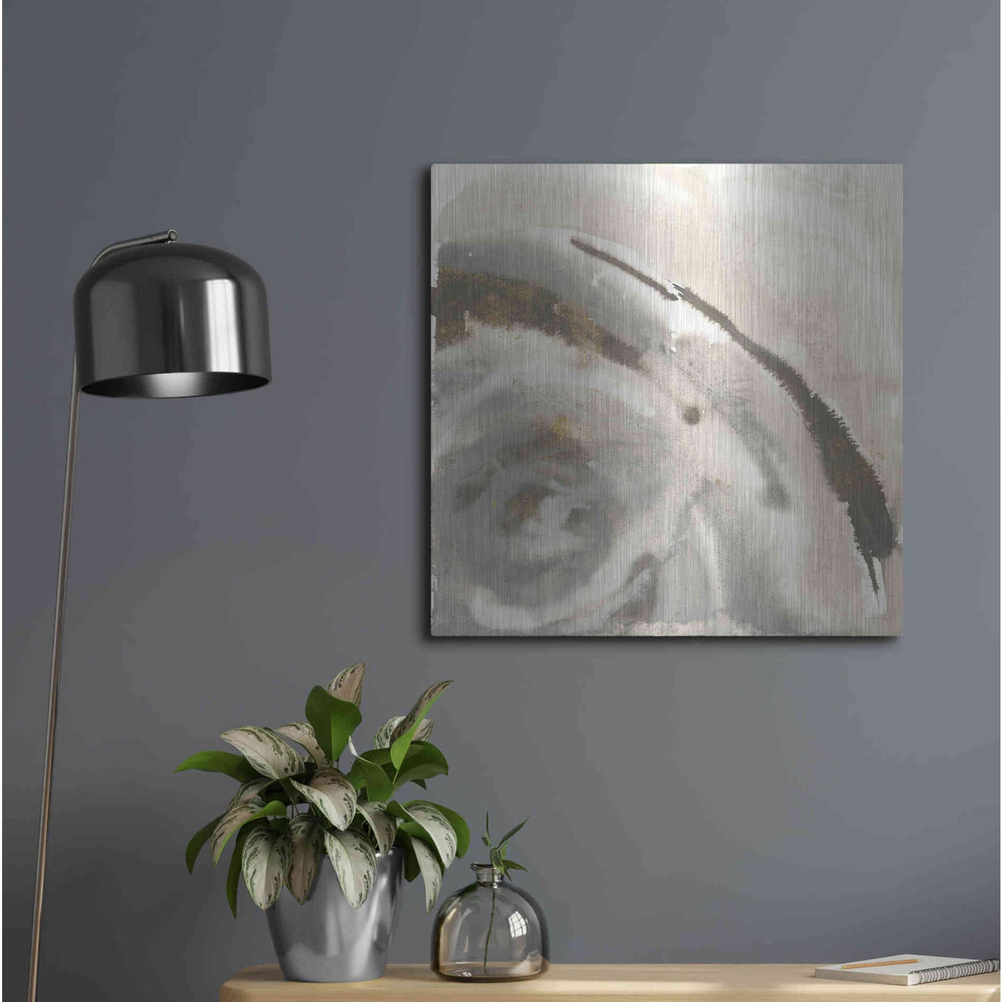 Luxe Metal Art 'Gold Dust Nebula I' by Chris Paschke, Metal Wall Art,24x24
