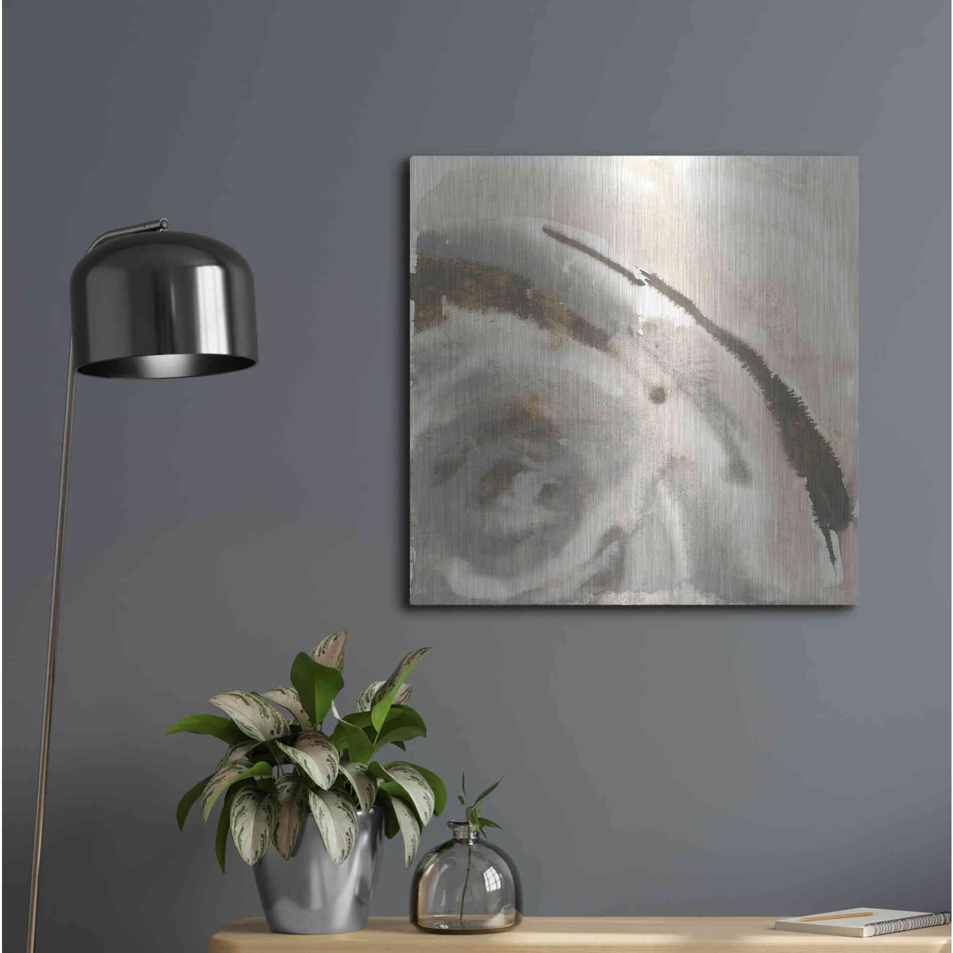 Luxe Metal Art 'Gold Dust Nebula I' by Chris Paschke, Metal Wall Art,24x24