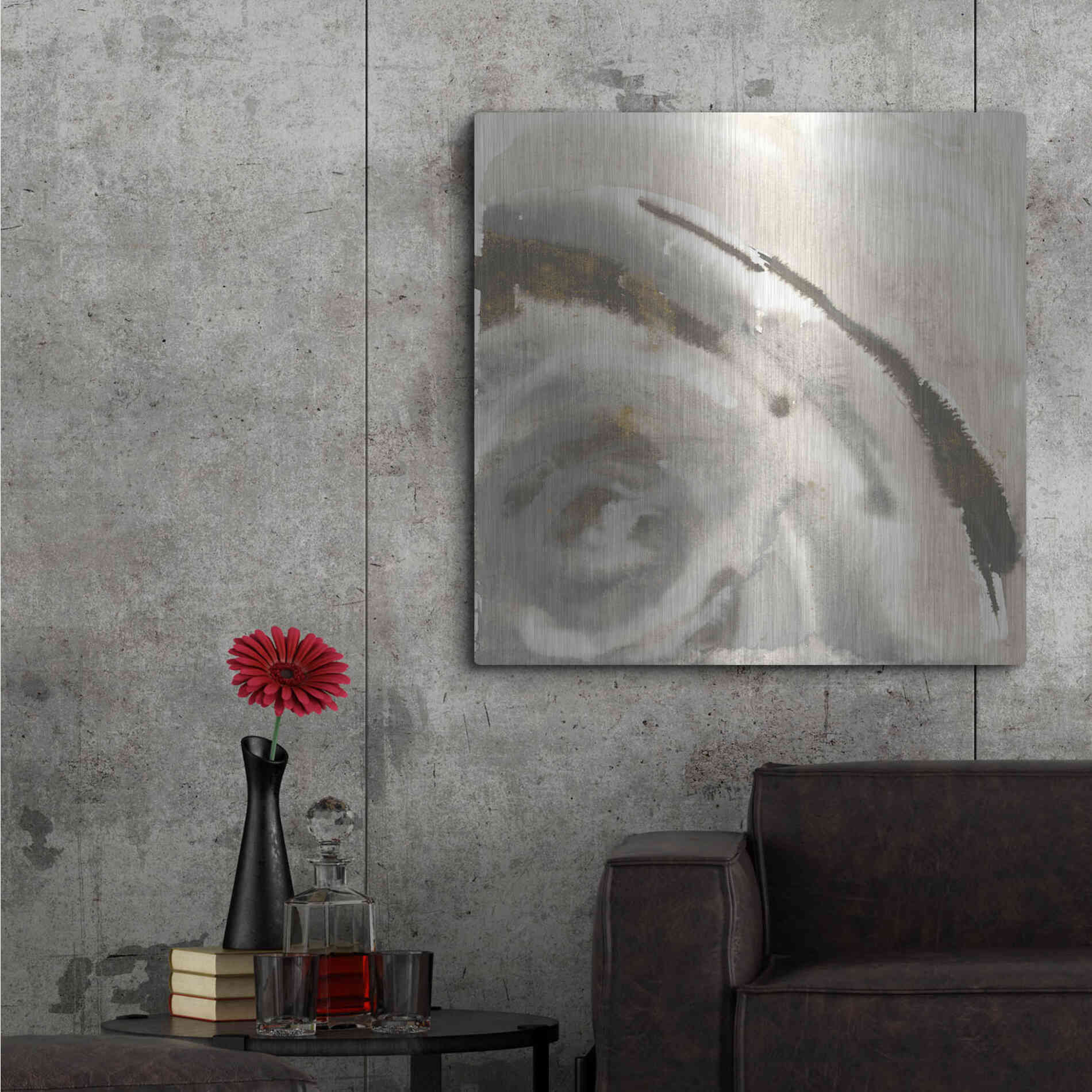 Luxe Metal Art 'Gold Dust Nebula I' by Chris Paschke, Metal Wall Art,36x36