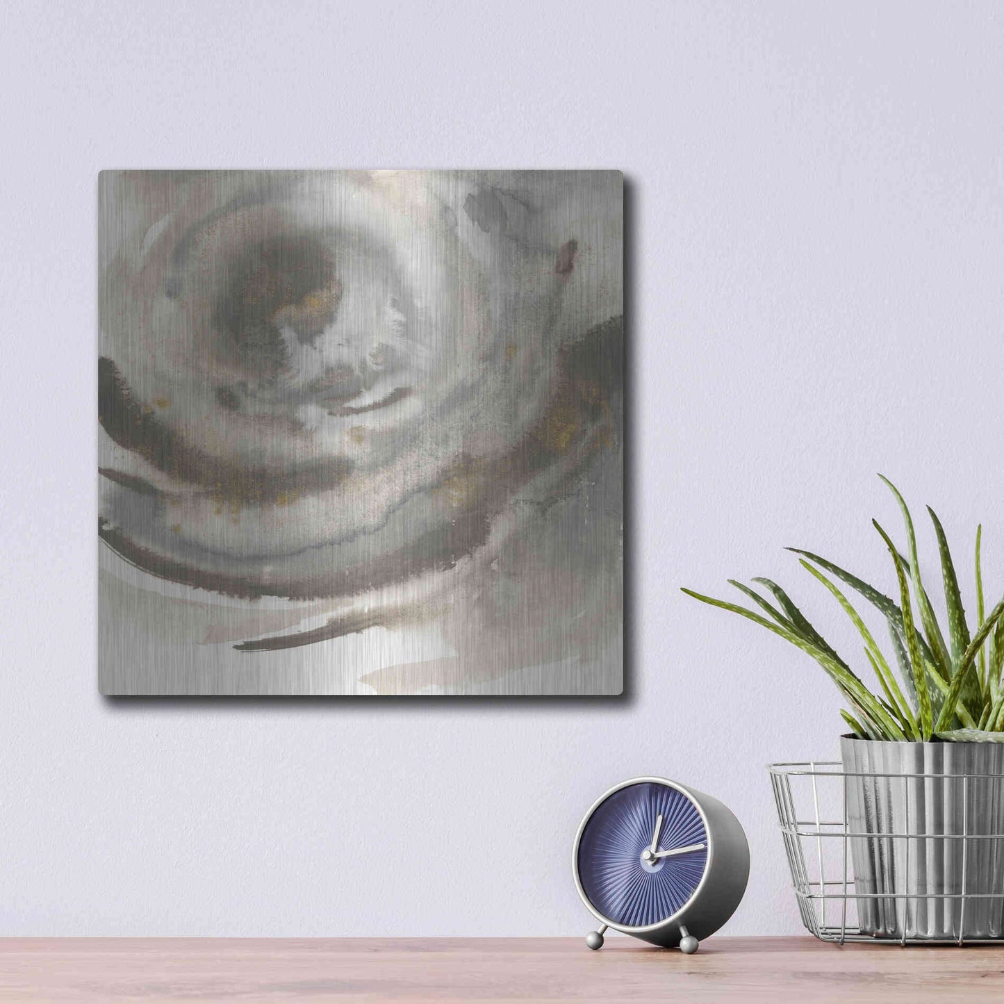 Luxe Metal Art 'Gold Dust Nebula II' by Chris Paschke, Metal Wall Art,12x12