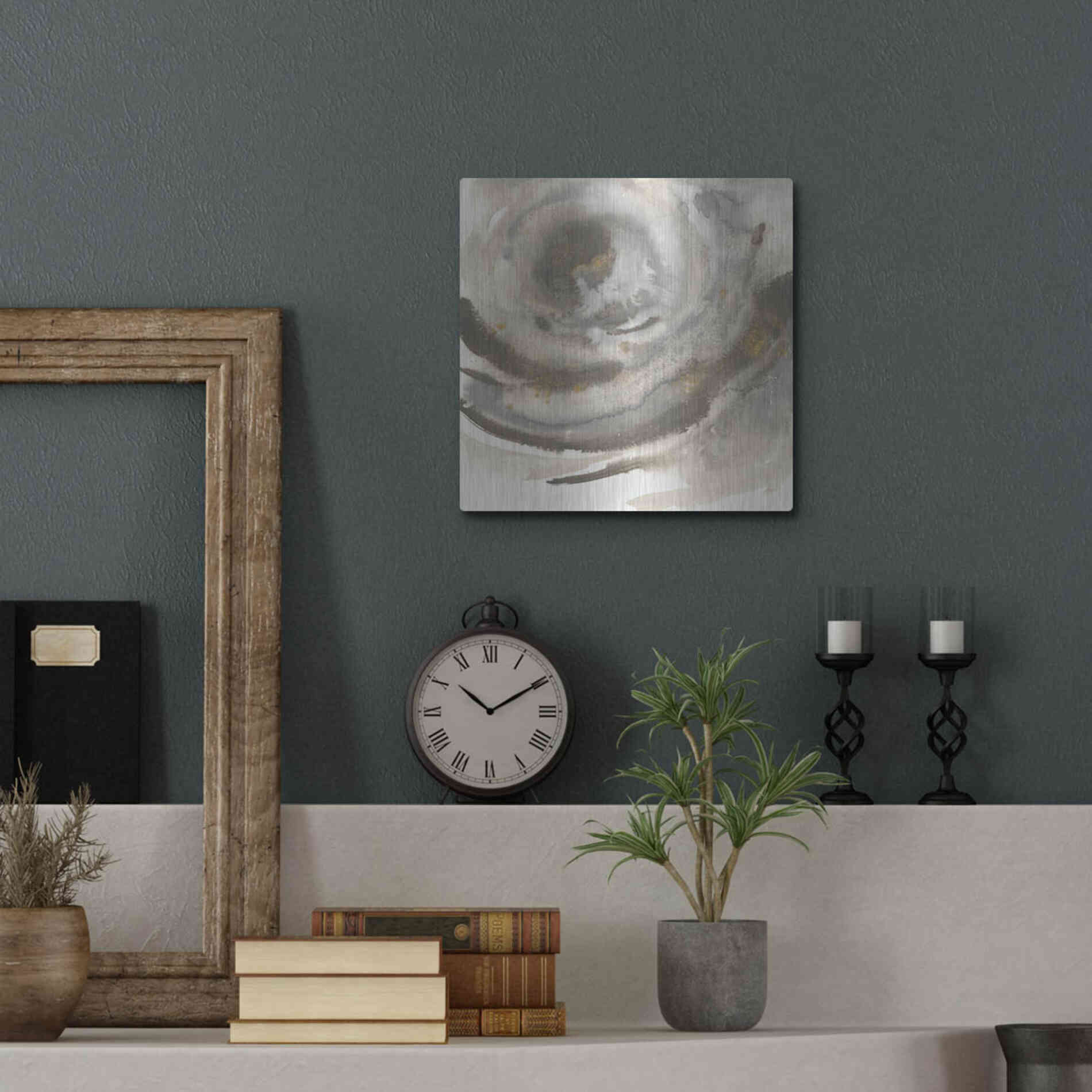 Luxe Metal Art 'Gold Dust Nebula II' by Chris Paschke, Metal Wall Art,12x12