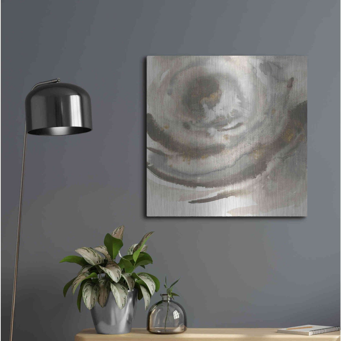 Luxe Metal Art 'Gold Dust Nebula II' by Chris Paschke, Metal Wall Art,24x24