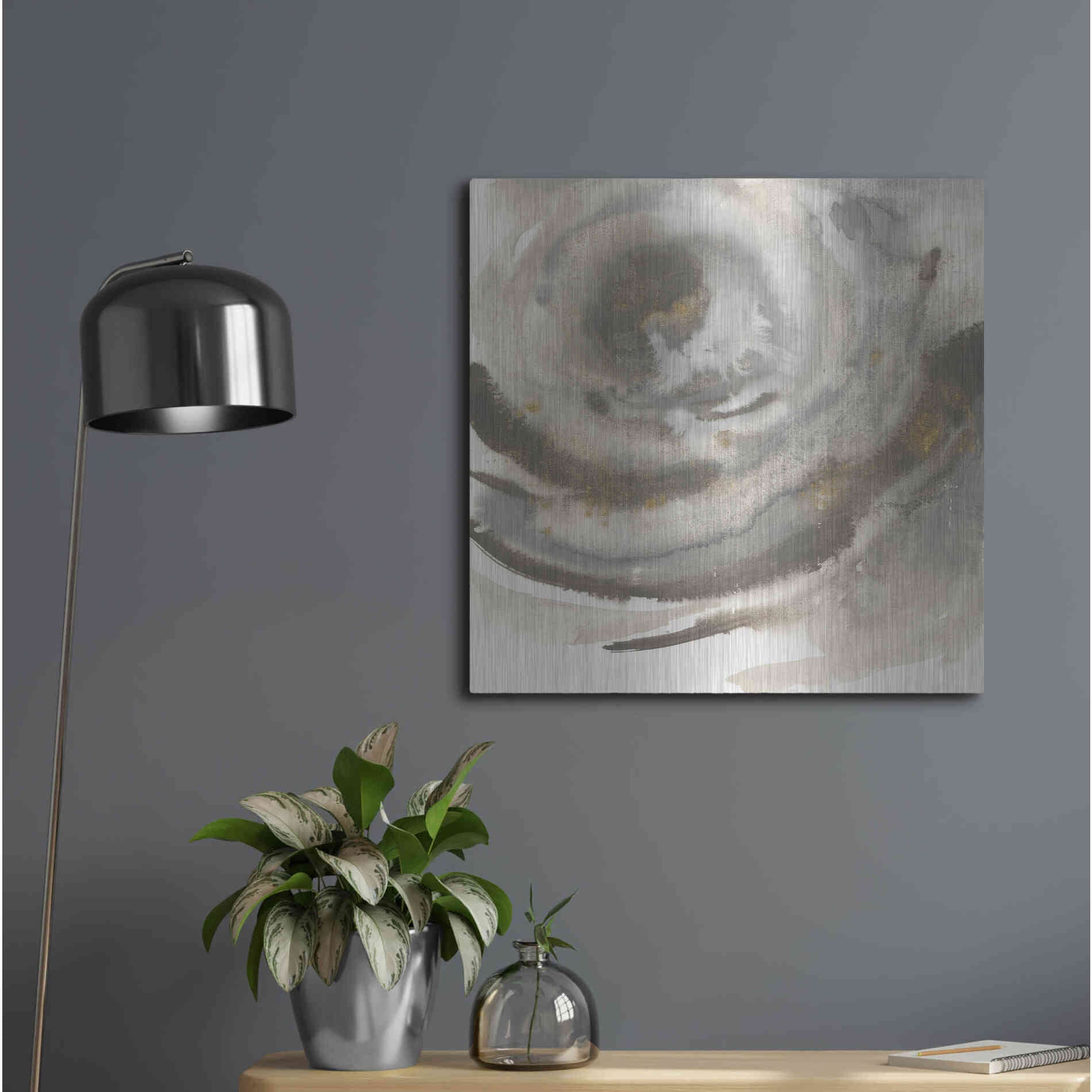 Luxe Metal Art 'Gold Dust Nebula II' by Chris Paschke, Metal Wall Art,24x24