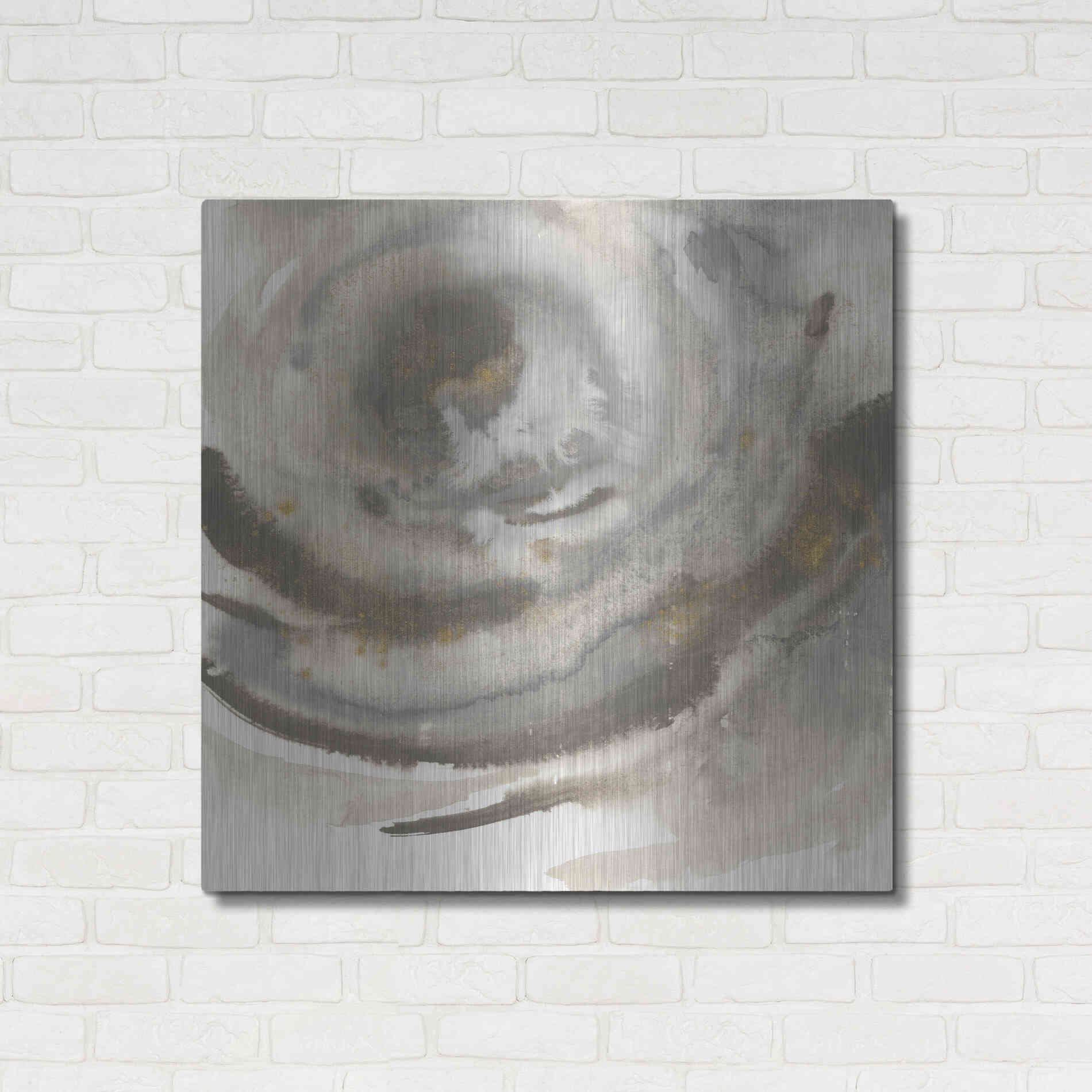 Luxe Metal Art 'Gold Dust Nebula II' by Chris Paschke, Metal Wall Art,36x36
