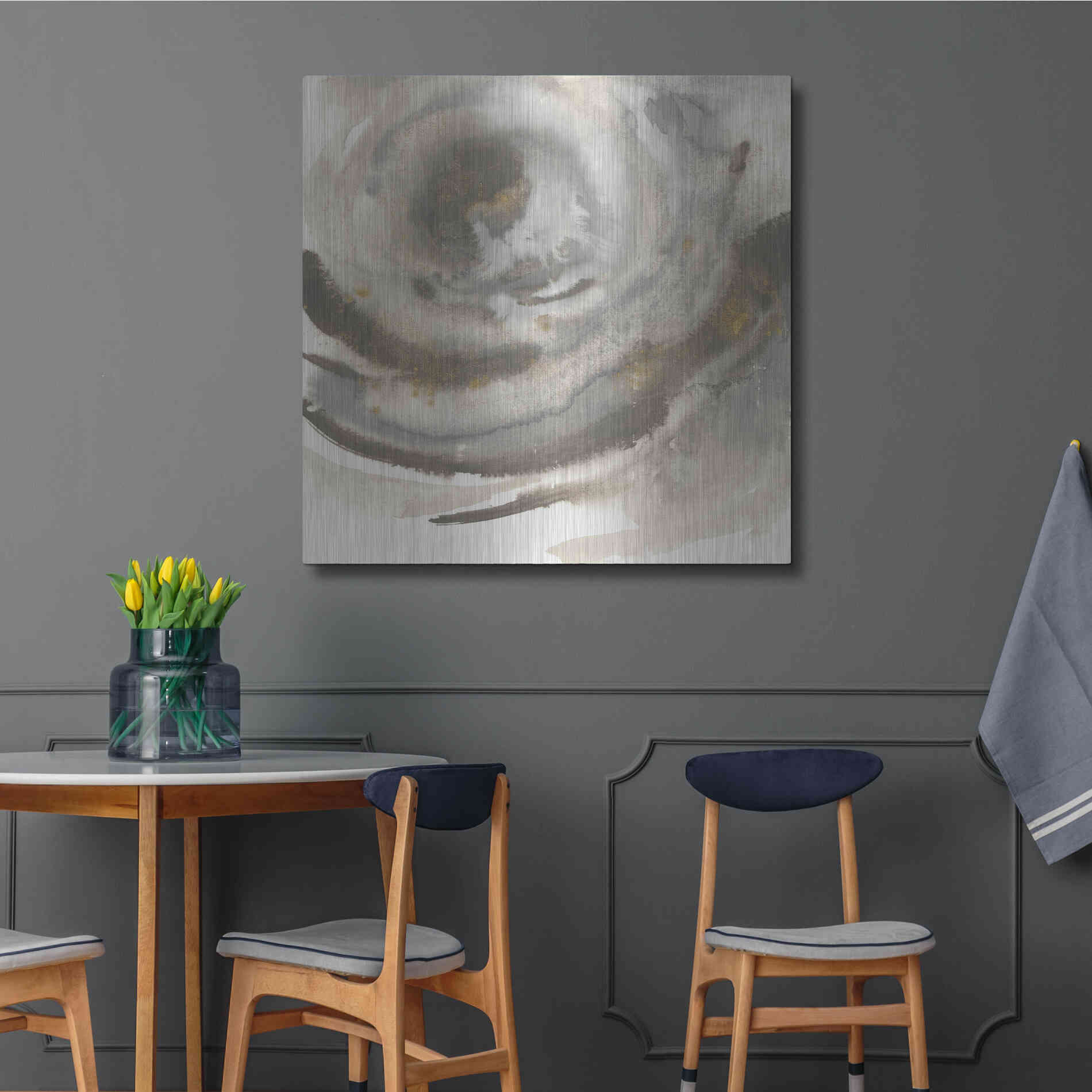 Luxe Metal Art 'Gold Dust Nebula II' by Chris Paschke, Metal Wall Art,36x36