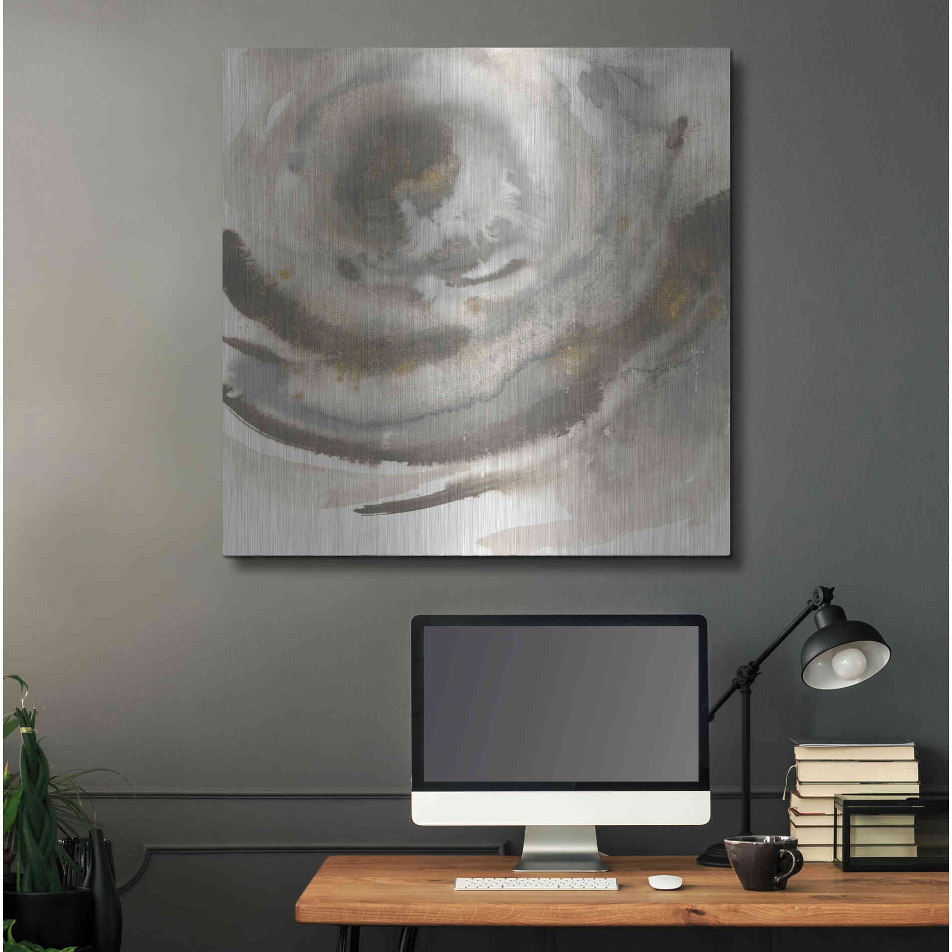 Luxe Metal Art 'Gold Dust Nebula II' by Chris Paschke, Metal Wall Art,36x36
