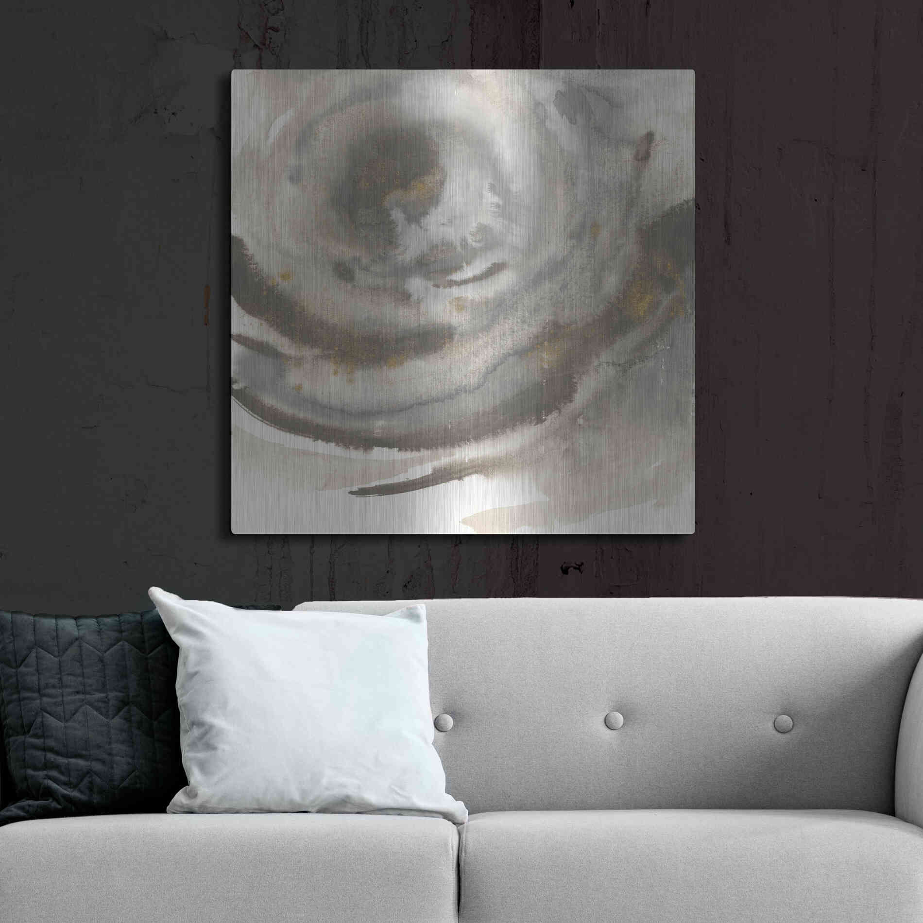 Luxe Metal Art 'Gold Dust Nebula II' by Chris Paschke, Metal Wall Art,36x36