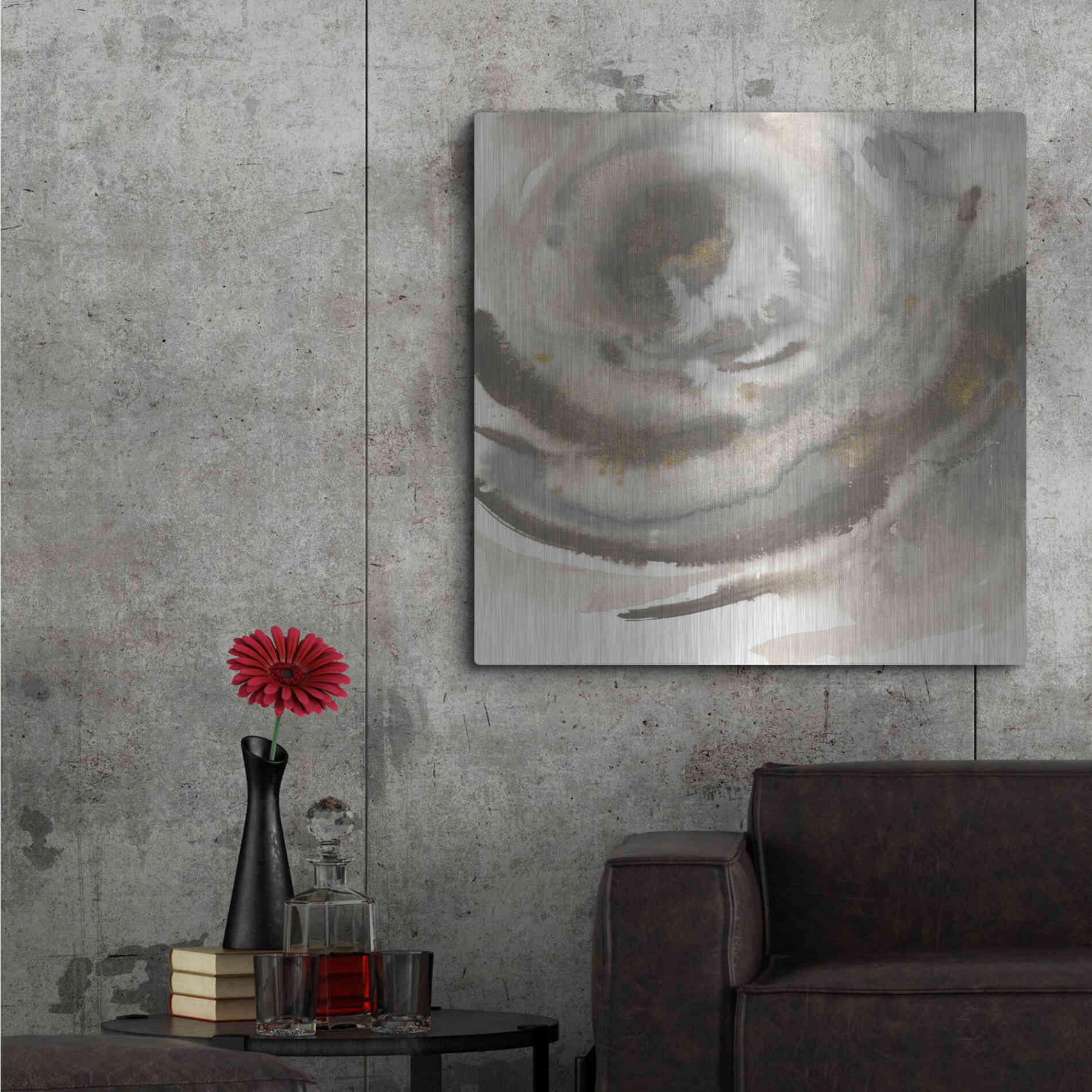 Luxe Metal Art 'Gold Dust Nebula II' by Chris Paschke, Metal Wall Art,36x36