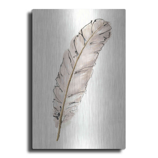 Luxe Metal Art 'Gold Feathers IX' by Chris Paschke, Metal Wall Art