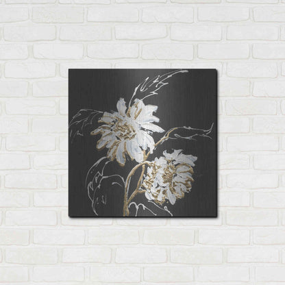 Luxe Metal Art 'Gilded Sunflowers' by Chris Paschke, Metal Wall Art,24x24